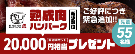 ご成約者様にもれなく!門崎熟成肉 熟成肉ハンバーグ（希少部位）20,000円相当厳選肉セットプレゼント