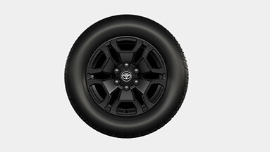 260R18タイヤ＆18×7½Jアルミホイール（ブラック塗装／センターオーナメント付））