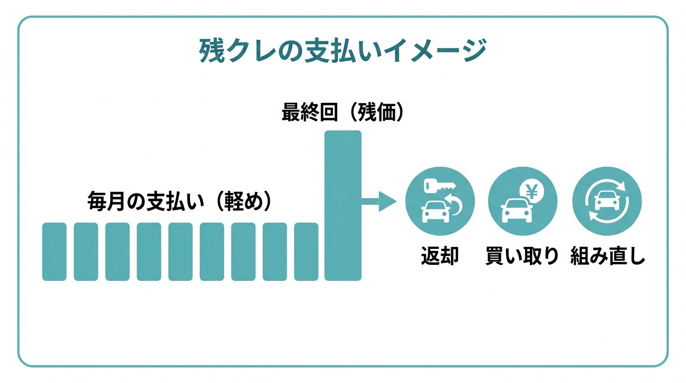 そもそも残クレ（残価設定ローン）とは｜通常ローンとの違い
