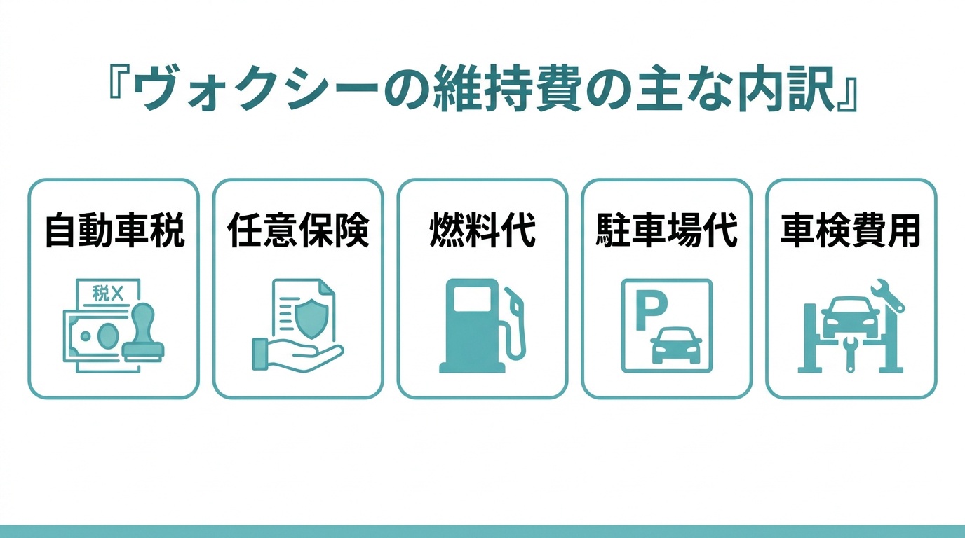ヴォクシーの維持費も年収を考えるときに含める