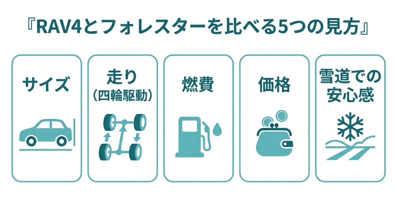 RAV4とフォレスターはどっちがいい?選び方のポイント