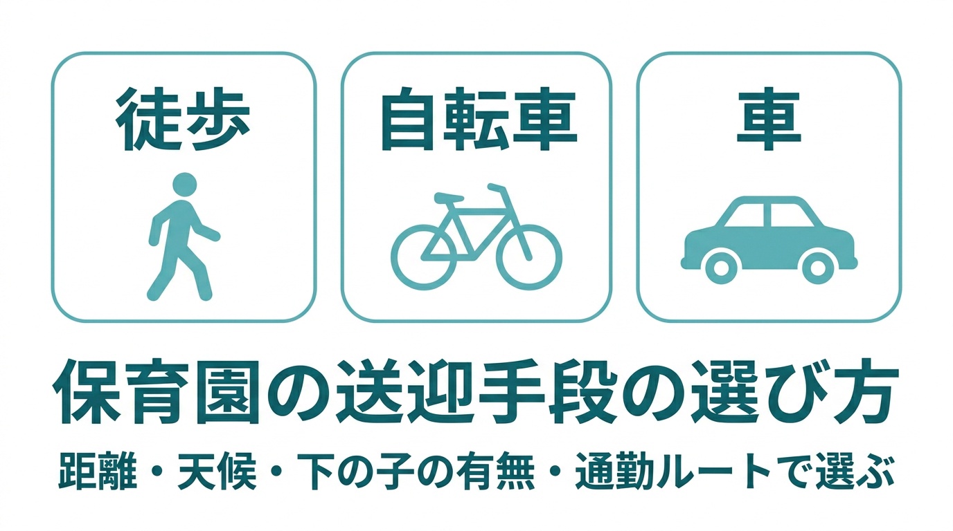 保育園の送迎手段の選び方