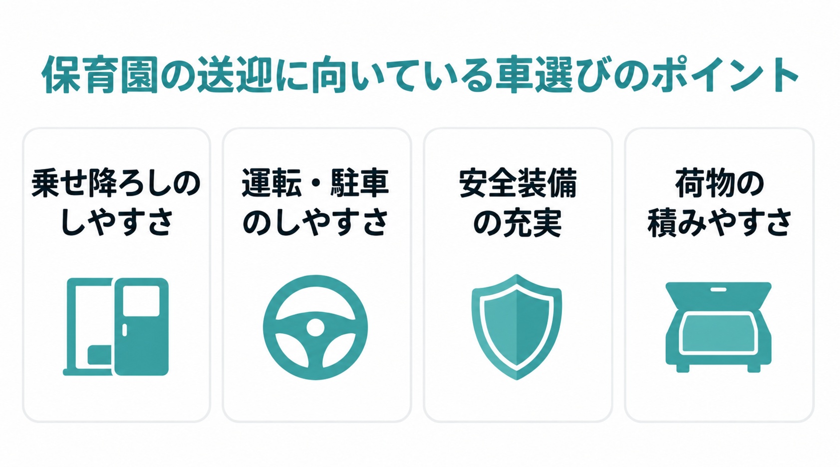 保育園の送迎に向いている車の選び方