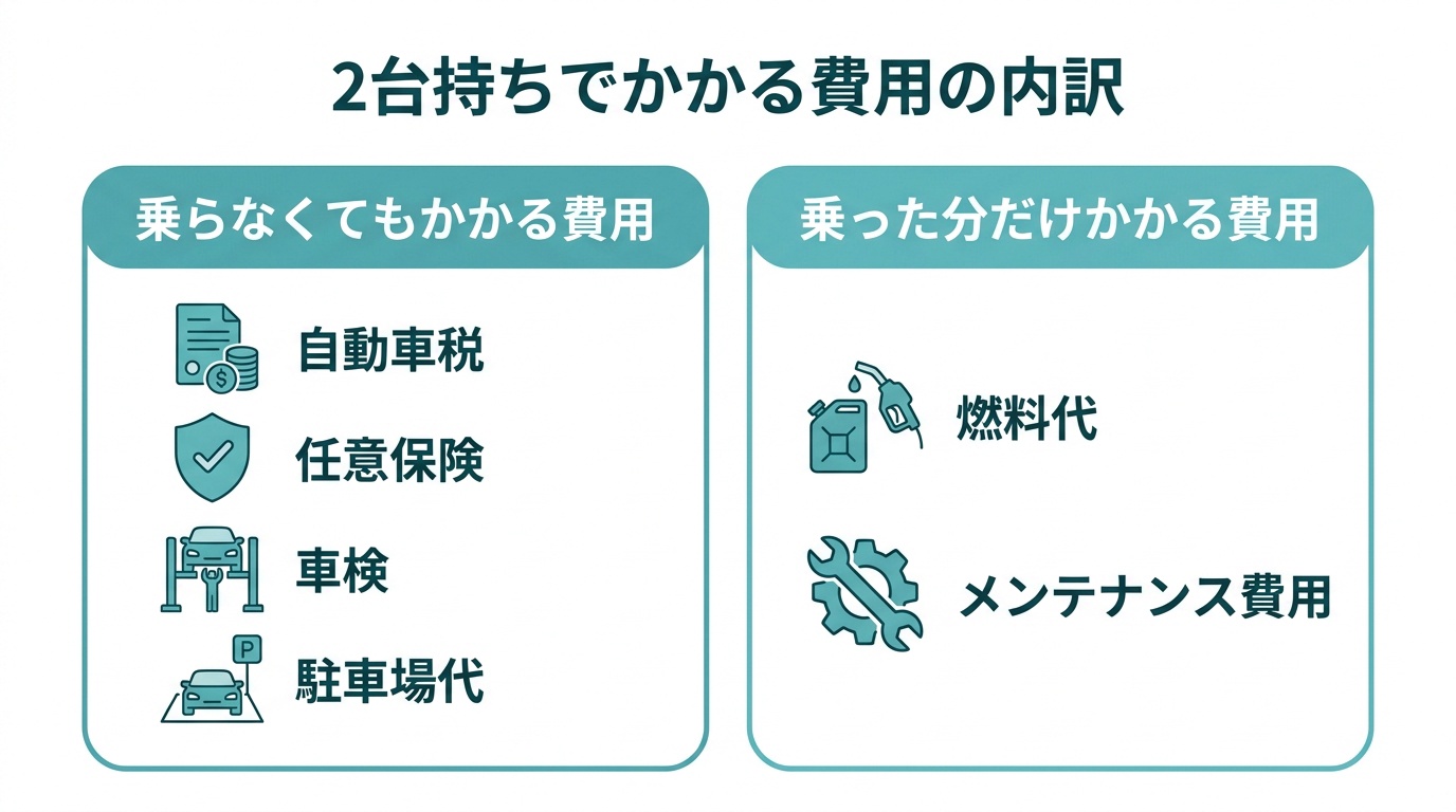 車2台持ちでかかる費用の内訳と「もったいない」と感じる理由