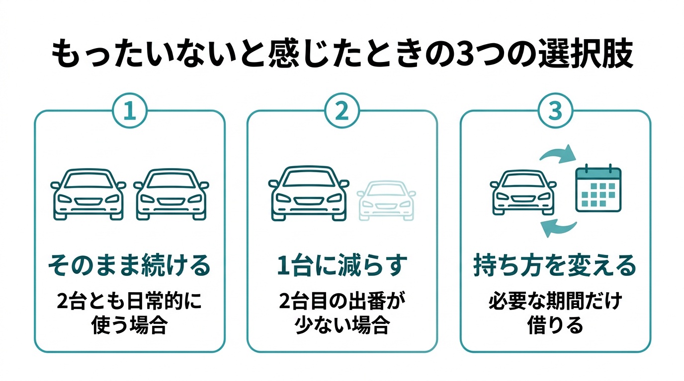 もったいないと感じたときに取れる3つの選択肢