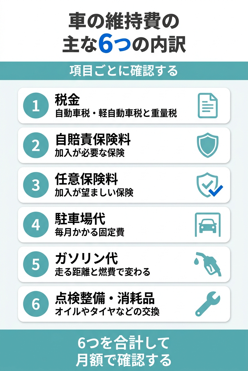 車の維持費と一人暮らしの生活費シミュレーション